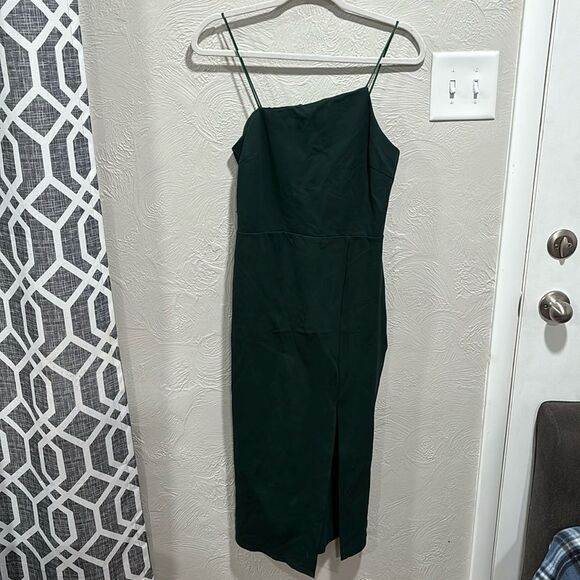 Whyte Valentyne emerald green slit formal dress size 10 - Picture 1 of 8